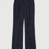 Tropical Wool Slack in Top Dark Navy
