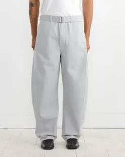 Twisted Belted Pant in Snowy Blue Grey