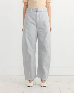 Twisted Belted Pant in Snowy Blue Grey