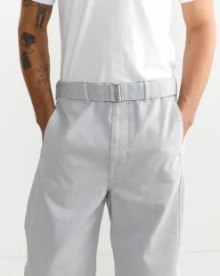 Twisted Belted Pant in Snowy Blue Grey