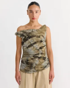 Twisted Straps Top in Moss