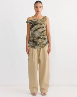 Twisted Straps Top in Moss