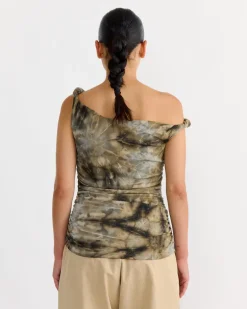 Twisted Straps Top in Moss