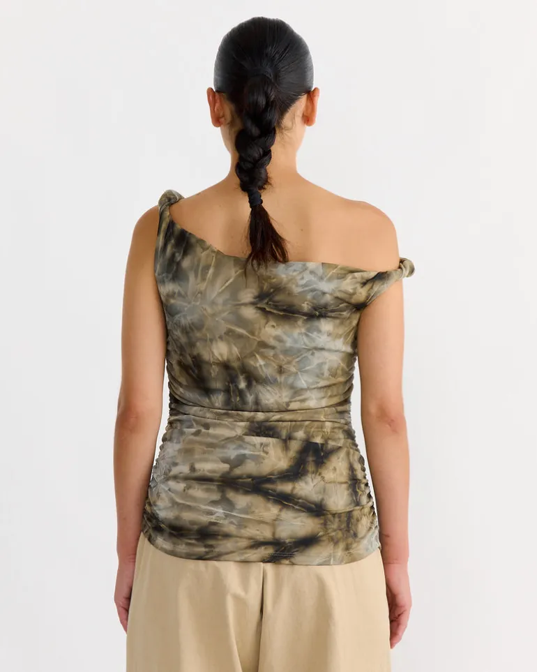 Twisted Straps Top in Moss