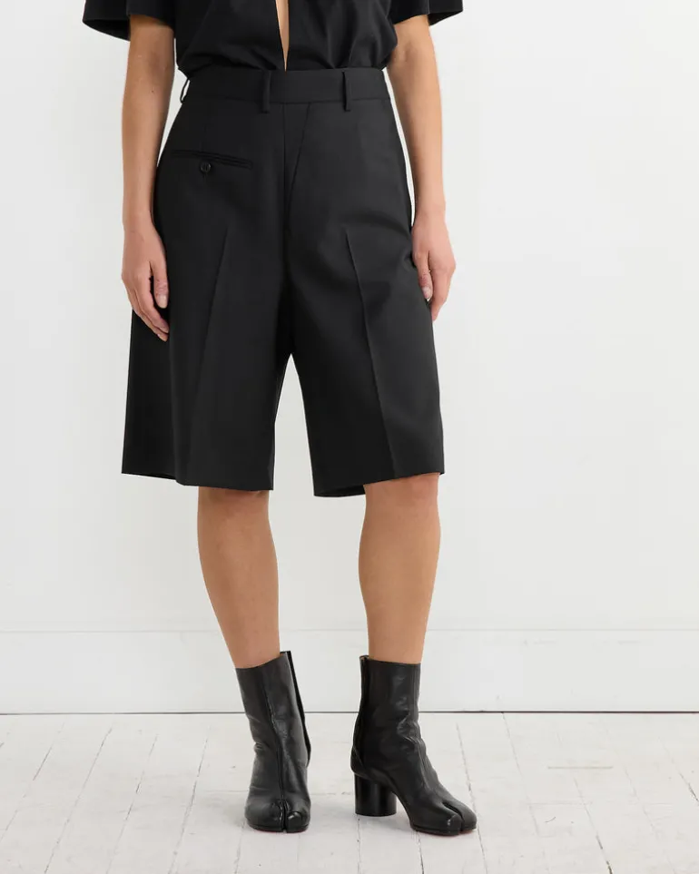 Twisted Tailored Shorts in Black