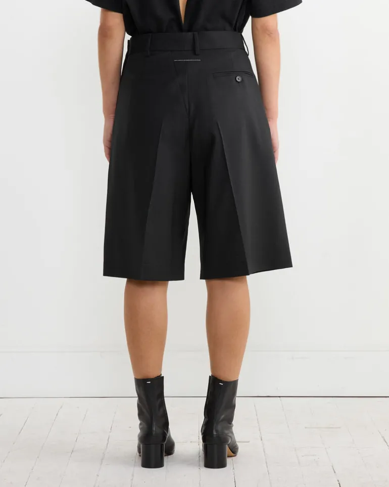 Twisted Tailored Shorts in Black