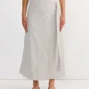 Utility Wrap Skirt in Creme