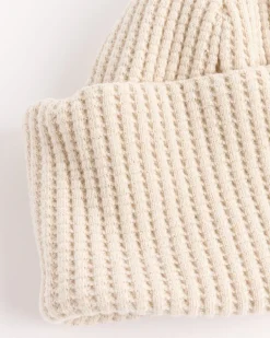 Waffle Knit Cap in Ivory