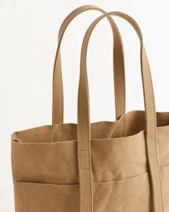 Washed Canvas 6 Pockets in Taupe