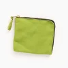 Washed Half Zip Wallet in Green