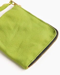 Washed Half Zip Wallet in Green