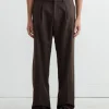 West Coast Pant in Wool Gabardine Brown Mélange