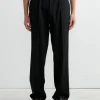 West Coast Pant in Wool Gabardine Black