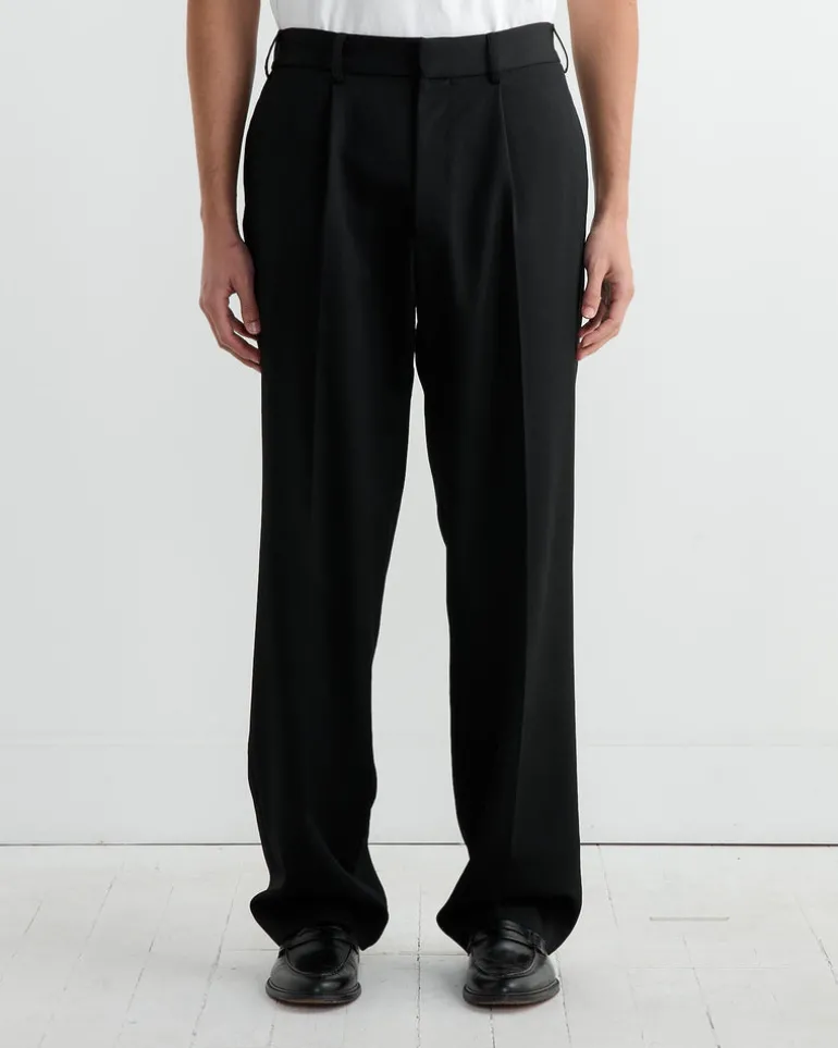 West Coast Pant in Wool Gabardine Black