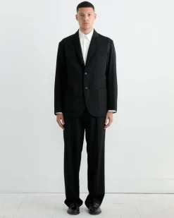 West Coast Pant in Wool Gabardine Black