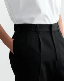 West Coast Pant in Wool Gabardine Black
