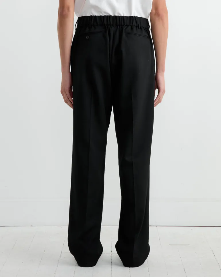 West Coast Pant in Wool Gabardine Black
