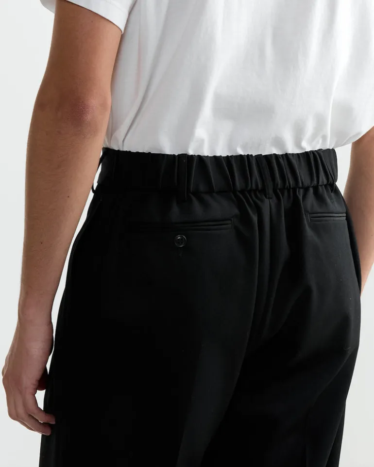 West Coast Pant in Wool Gabardine Black