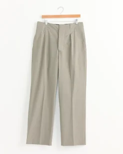Wide Belt Loop Trouser in Pebble