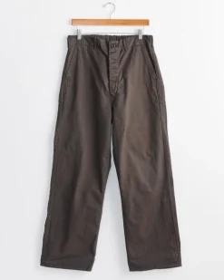 Wide Fit French Work Pant in Coffee Brown