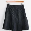 Wide Pleat Skirt in Black