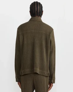 Wool Like Light Jacket in Khaki