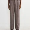Wool Tweed Pant in Orange