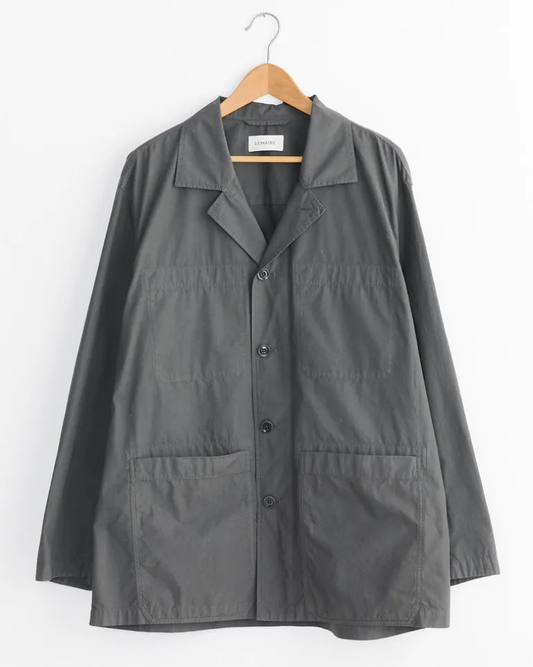 Workwear Shirt Jacket in Dark Brown