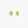 Yellow Sapphire Teardrop Studs