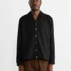 Zach Shirt in Cotton Silk Nep Black