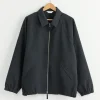 Zip Up Blouson in Ink Black